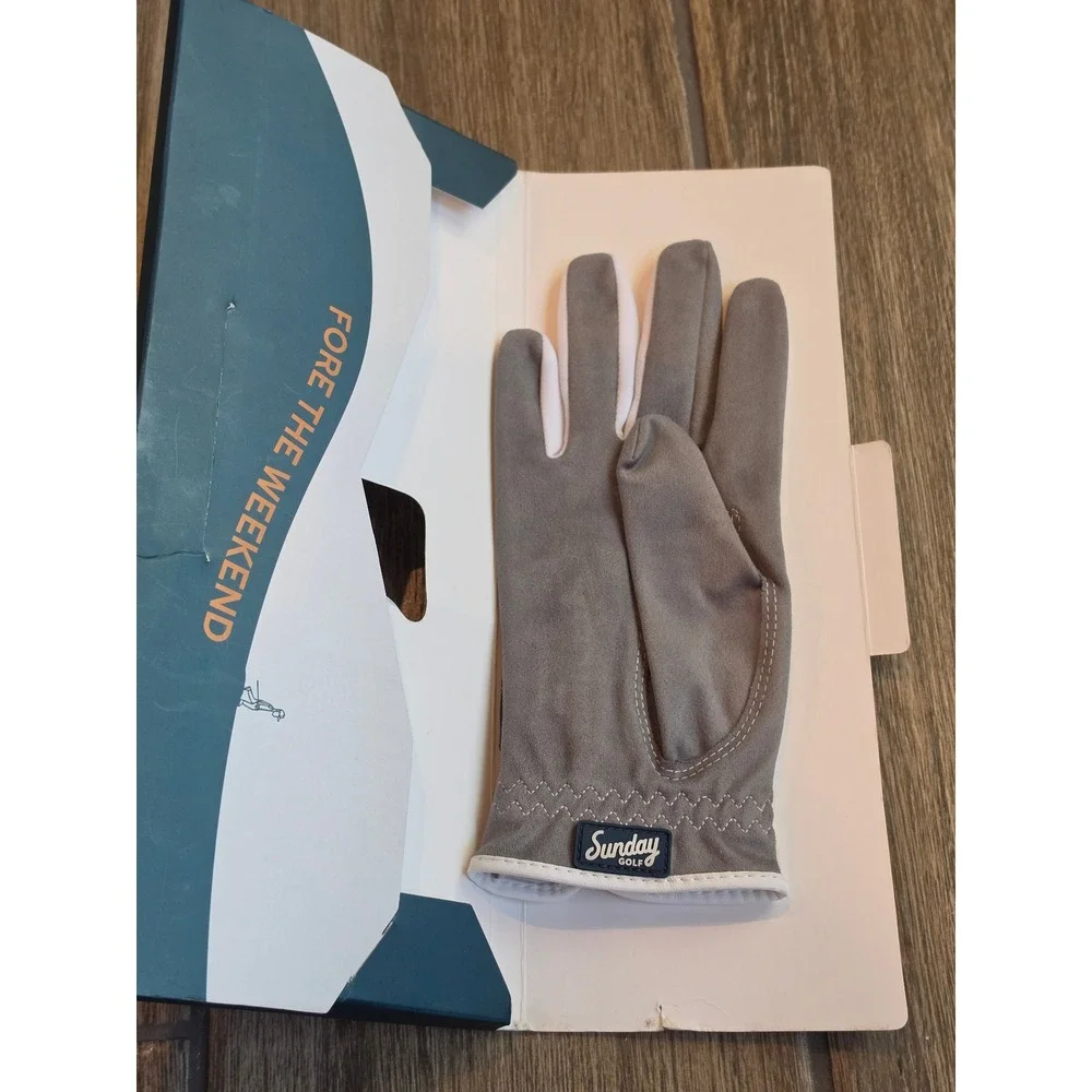Sunday Golf Staydry Glove Womens Right Hand Small White Gray All Weather Glove